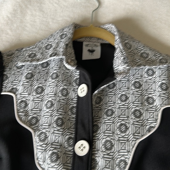 Nuvula black contrast fabric shirt blouse - Picture 4 of 14